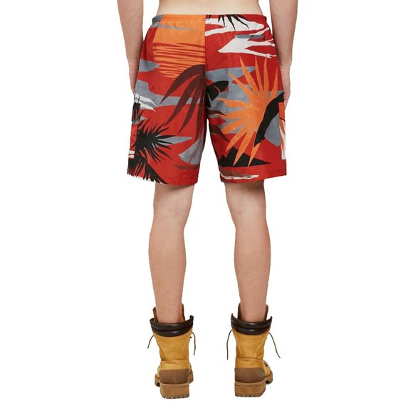 NEW $420 Palm Angels Hawaiian Swim Trunks Shorts S or M Sunset Tropical Pattern - Picture 3 of 5